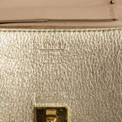 Pre Owned Chloe Pink/Gold Leather Medium Drew Shoulder Bag
