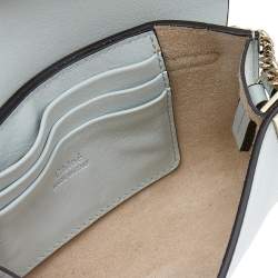 مملوكة مسبقًا Chloe Light Blue Leather And Suede Mini Faye Shoulder Bag
