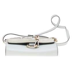 مملوكة مسبقًا Chloe Light Blue Leather And Suede Mini Faye Shoulder Bag