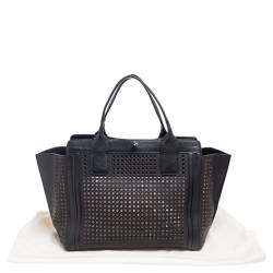 مملوكة مسبقًا حقيبة يد توتس كلوي اليسون ايست/ويست جلد مخرم أسود صغيرة