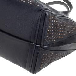 مملوكة مسبقًا حقيبة يد توتس كلوي اليسون ايست/ويست جلد مخرم أسود صغيرة