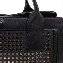 مملوكة مسبقًا حقيبة يد توتس كلوي اليسون ايست/ويست جلد مخرم أسود صغيرة