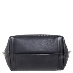 مملوكة مسبقًا حقيبة يد توتس كلوي اليسون ايست/ويست جلد مخرم أسود صغيرة