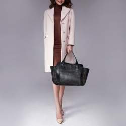 مملوكة مسبقًا حقيبة يد توتس كلوي اليسون ايست/ويست جلد مخرم أسود صغيرة