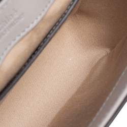 Pre Owned Chloe Grey Croc Embossed Leather Mini C Top Handle Bag