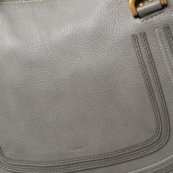 Pre Owned Chloe Grey Leather Large Marcie Satchel