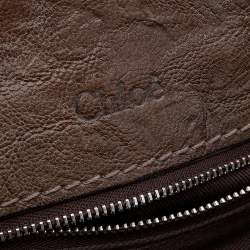 Chloe Brown Python and Leather Paddington Dome Satchel