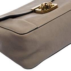 Pre Owned Chloe Grey Leather Medium Elsie Shoulder Bag