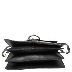 Pre Owned Chloé Black Leather and Suede Medium Faye Shoulder Bag