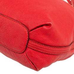 Pre Owned Chloe Red Leather Elsie Top Handle Bag