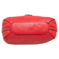 Pre Owned Chloe Red Leather Elsie Top Handle Bag