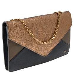 Pre Owned Chloe Multicolor Leather Wallet on Chain Clutch