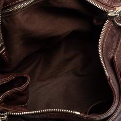 Pre Owned Chloe Dark Brown Leather Medium Paddington Satchel