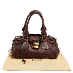 Pre Owned Chloe Dark Brown Leather Medium Paddington Satchel