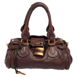 Pre Owned Chloe Dark Brown Leather Medium Paddington Satchel