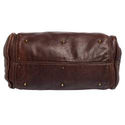 Pre Owned Chloe Dark Brown Leather Medium Paddington Satchel