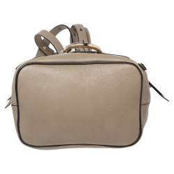Chloe Grey Leather and Suede Small Faye Daye Backpack