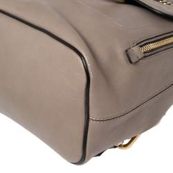 Chloe Grey Leather and Suede Small Faye Daye Backpack