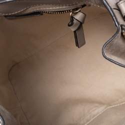 Chloe Grey Leather and Suede Small Faye Daye Backpack