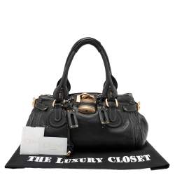 Pre Owned Chloe Black Leather Medium Paddington Satchel
