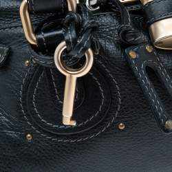 Pre Owned Chloe Black Leather Medium Paddington Satchel