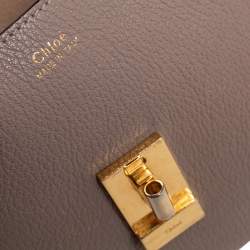 Pre Owned Chloe Grey Leather Medium Drew Shoulder Bag