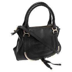 Pre Owned Chloe Black Leather Medium Marcie Shoulder Bag