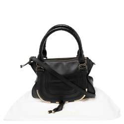 Pre Owned Chloe Black Leather Medium Marcie Shoulder Bag
