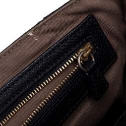 Pre Owned حقيبة كتف كلوي سالي جلد ثعبان أسود بقلاب متوسطة