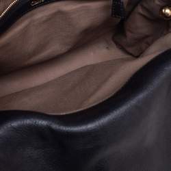 Pre Owned حقيبة كتف كلوي سالي جلد ثعبان أسود بقلاب متوسطة