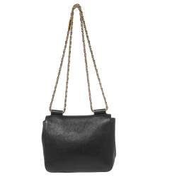 Pre Owned Chloe Black Leather Small Elsie Shoulder Bag