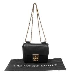 Pre Owned Chloe Black Leather Small Elsie Shoulder Bag