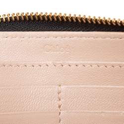 Pre Owned Chloe Black Leather Drew Continental Wallet