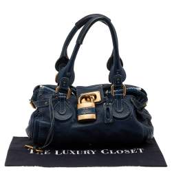 Pre Owned Chloe Blue Leather Medium Paddington Satchel