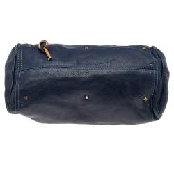 Pre Owned Chloe Blue Leather Medium Paddington Satchel