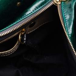 Pre Owned Chloe Green Leather Large Bay Satchel