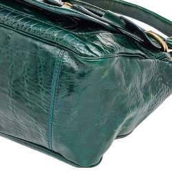 Pre Owned Chloe Green Leather Large Bay Satchel