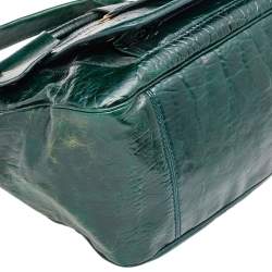 Pre Owned Chloe Green Leather Large Bay Satchel