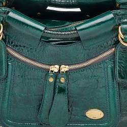 Pre Owned Chloe Green Leather Large Bay Satchel