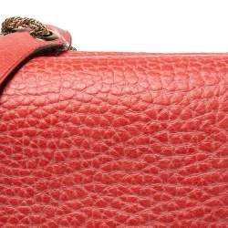 Pre Owned Chloe Red Leather Medium Sally Flap Shoulder Bag