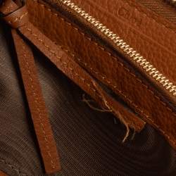 Pre Owned Chloe Brown Leather Marcie Zip Long Wallet