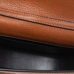 Pre Owned Chloé Brown Leather Small Nile Bracelet Minaudiere Crossbody Bag