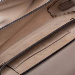 Pre Owned Chloe Grey Leather And Suede Small Faye Shoulder Bag