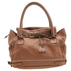 Pre Owned Chloe Brown Leather Satchel