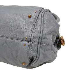 Pre Owned Chloe Powder Blue Leather Medium Paddington Satchel