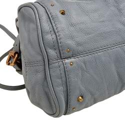 Pre Owned Chloe Powder Blue Leather Medium Paddington Satchel