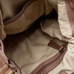 Pre Owned حقيبة  يد توتس كلوي هيلوسي جلد بني فاتح برباط