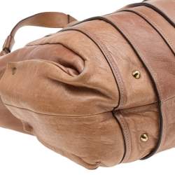 Pre Owned حقيبة يد توتس كلوي هيلوسي جلد بني فاتح برباط