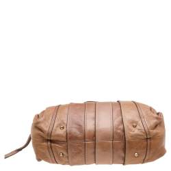 Pre Owned حقيبة يد توتس كلوي هيلوسي جلد بني فاتح برباط