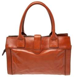 Pre Owned Chloe Brown Leather Oversized Zipper Tote